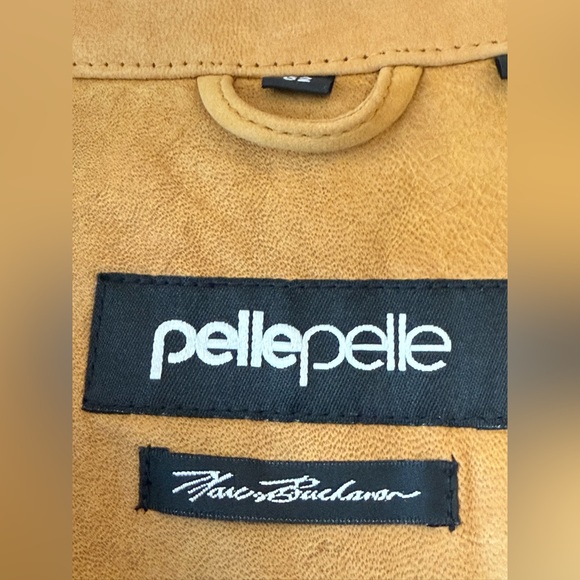 Pelle Pell Sz 62 100% leather jacket in camel color - Picture 11 of 11
